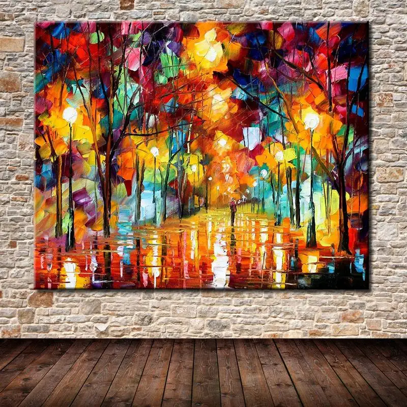 Hand Painted The Bright Light Paintings Palette Knife