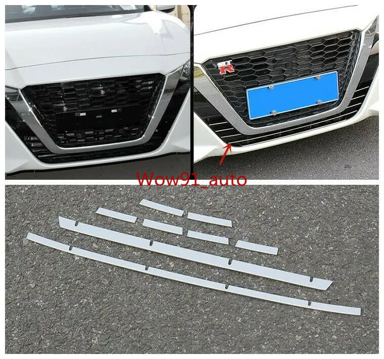 

2019 stainless steel Front Grille Decorative Cover Trim FOR NEW Nissan Altima 8x