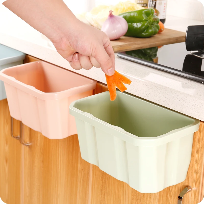 

1pc Cabinet Door Hanging Garbage Storage Box Japanese Kitchen Wall Hanging Debris Box Trash Bin Dustbin