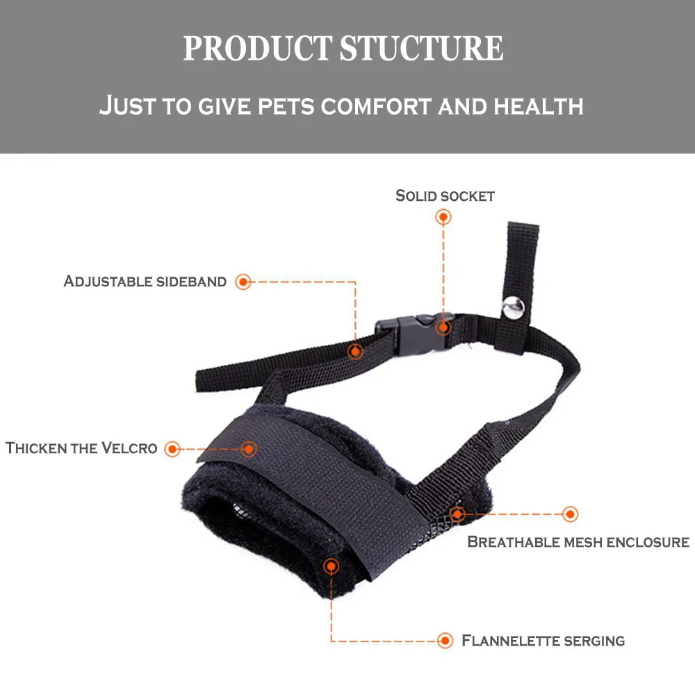 Собачья намордник большая собака маски для животных Регулируемая сетка дышащая маленькая собака рот мордочка анти намордник против лая, укусов жевательные тренировочные аксессуары