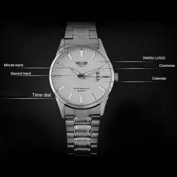 

Stainless Steel Watch Date Analog Quartz Dress Wrist Watch Glass Bracelets Unique Design High Quanlity Quartez Watches