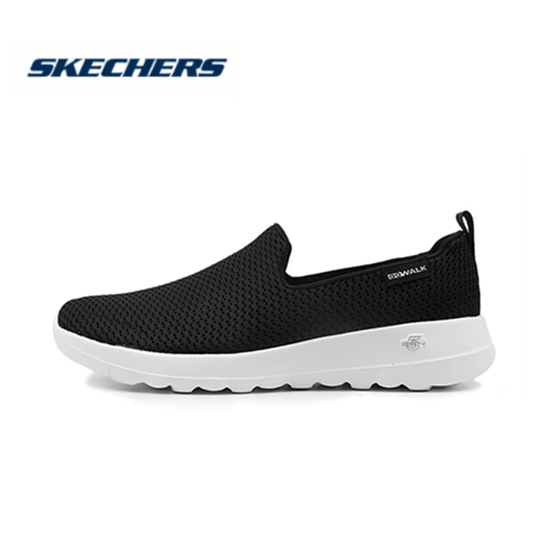 Skechers-mocasines ligeros y cómodos mujer, zapatos planos transpirables de alta calidad, color negro, 15600-BKW, 2019 - AliExpress