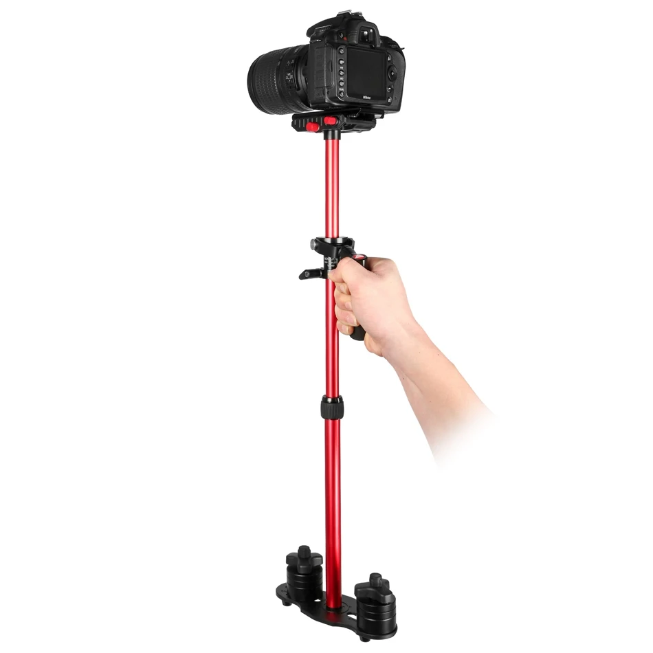 

High Quality Handheld Stabilizer Aluminium Alloy for SLR Camera for Gopro Shooting Video for Wedding Party Black-red
