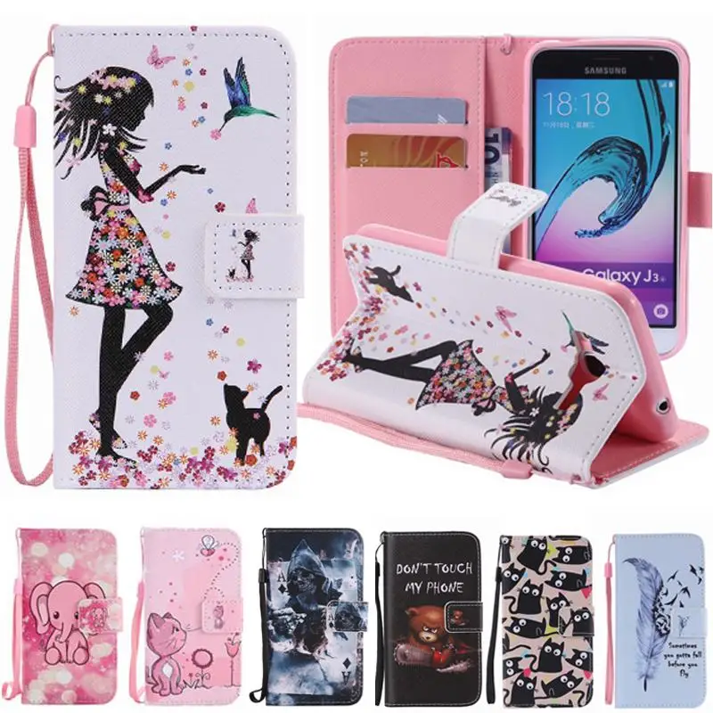 

For Fundas Samsung Galaxy J3 2016 Cover Leather Silicon Case Flip Cover For Coque Samsung Galaxy J3 6 2016 Case J3 Phone Case