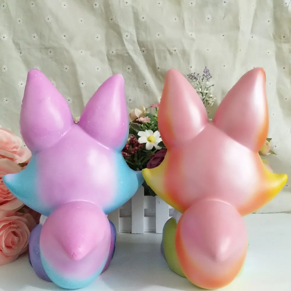 Jumbo эластичный мягкий PU мягкое медленно поднимающееся анти-стресс милый мягкий Звезда игрушка-лиса сжимает детская игрушка красивая подвеска ремень
