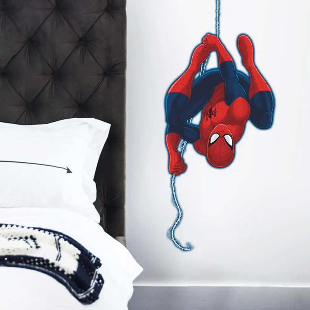 Us 2 84 5 Off Naughty Spiderman Cartoon Wall Stickers For Kids Rooms Boy S Room Poster Personalized Wall Stickers Bedroom Decals In Wall Stickers