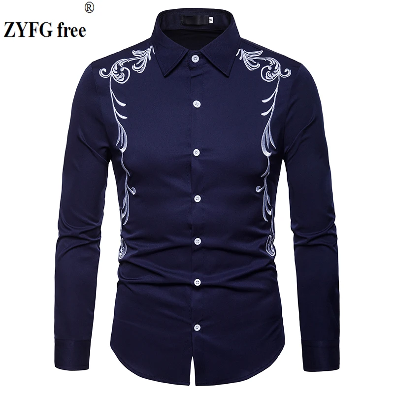 

Fashion Tops Men casual Shirt Palace print Palace Long Sleeve shirt Masculina Social Chemise Homme Fashion Shirts EU size
