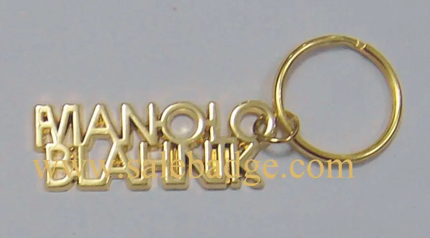 Специализируется на заказ 3D металлические брелки золотые буквы аксессуары для ключей