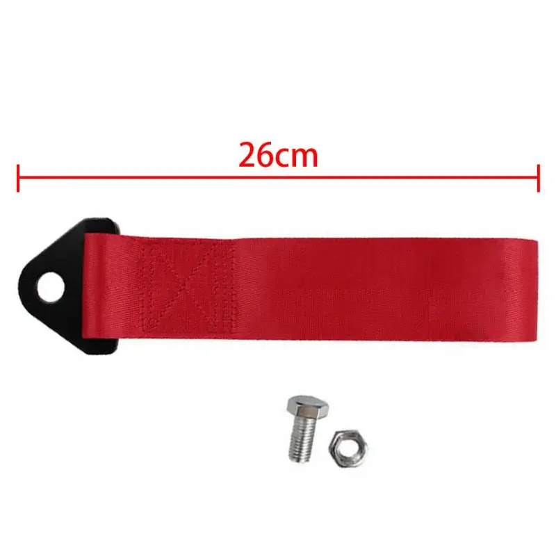 8-12 مللي متر الأحمر مقطورة سيارة حبل اكسسوارات السيارات Tow Strap وضعت سباق الرياضة سحب هوك عالية القوة للمركبة الجبهة المصد الخلفي