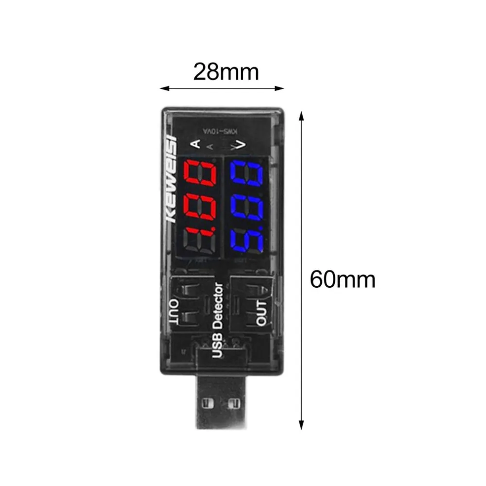 Двойной дисплей USB тестер постоянного тока цифровой вольтметр Ток Напряжение детектор зарядное устройство индикатор тока измерительный прибор