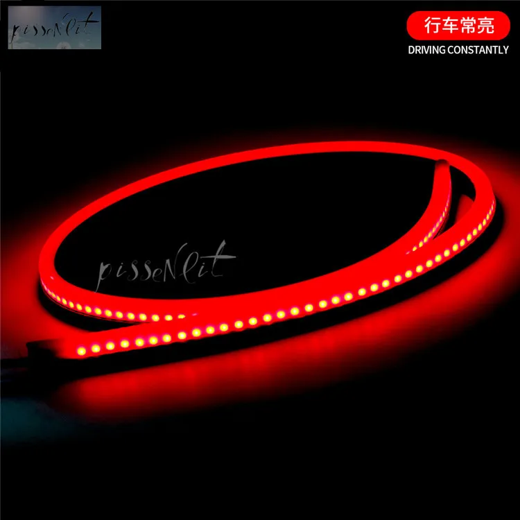 Car universal high brake light LED anti-collision warning light Modified brake light bar Rear glass decorative light04