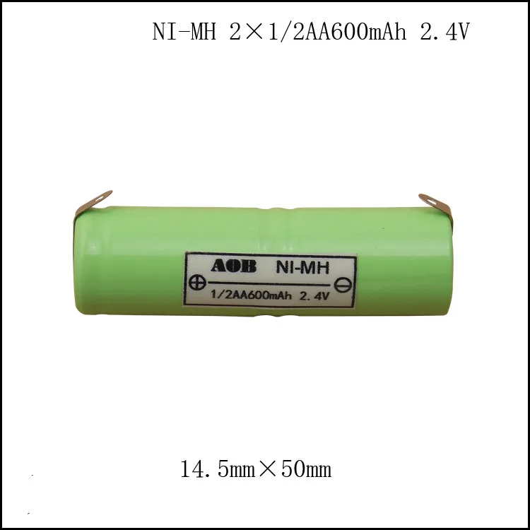 Cncool 1 шт./партия 2*1/2AA 2 4 в 600 мАч бритва батарея ni mh аккумуляторная