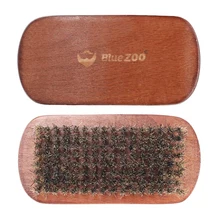 Деревянная овальная щетина, коричневая изогнутая поверхность, гребень для бороды, мужские аксессуары для ухода за усами