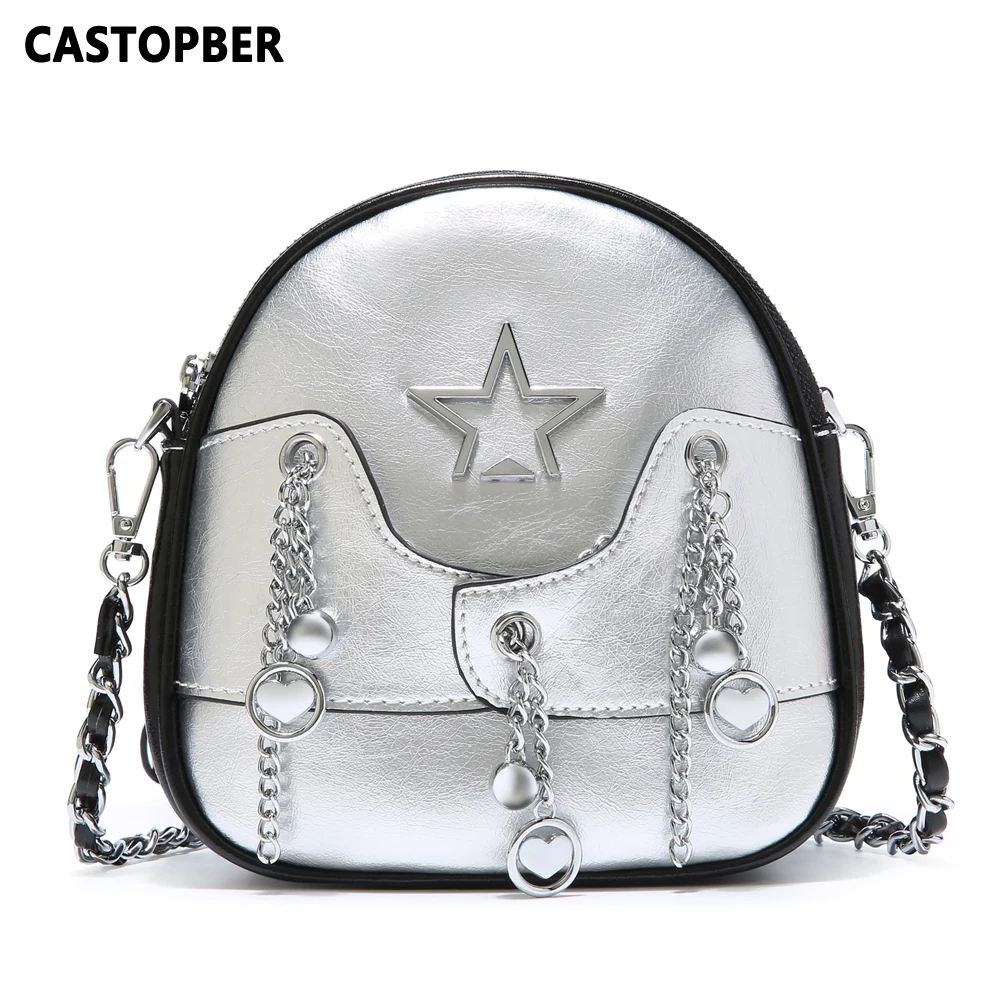 

2019 New Women Messenger Bags Chain Shoulder Bag Split Leather Fashion Designer Crossbody Handbags Ladies Mini Bags Luxury Brand