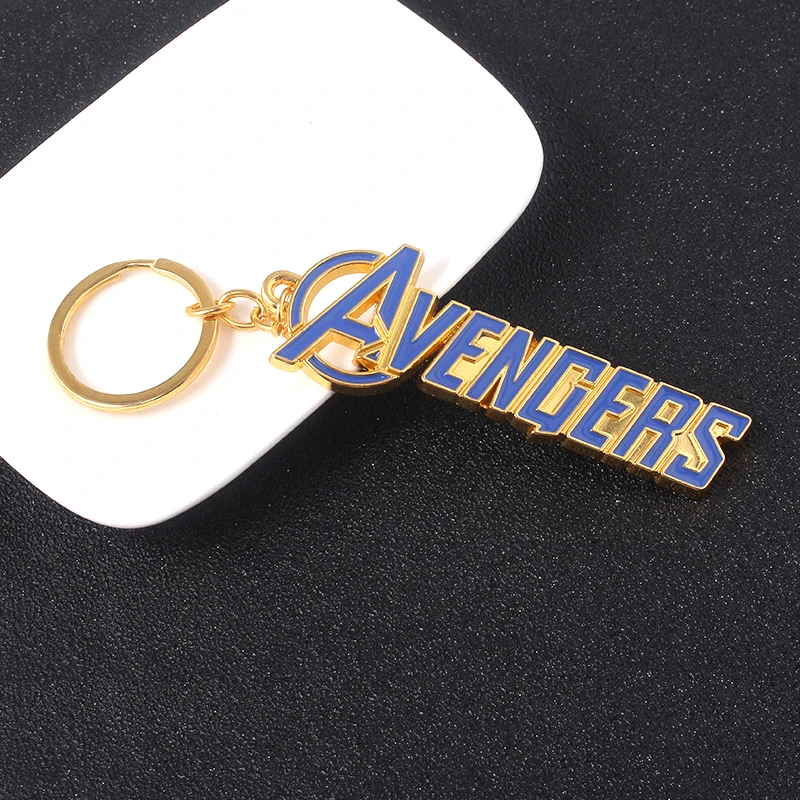 

Avengers 4 Endgame Letter Logo Keychain Letter A Captain America Shield Key Chain for Men Car Keyring Jewelry
