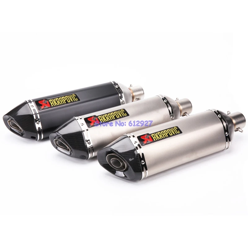 

Universal Inlet 51mm Length 465mm Motorcycle Akrapovic Exhaust Muffler Pipe with DB Killer Motorbike Muffler Exhaust Escape