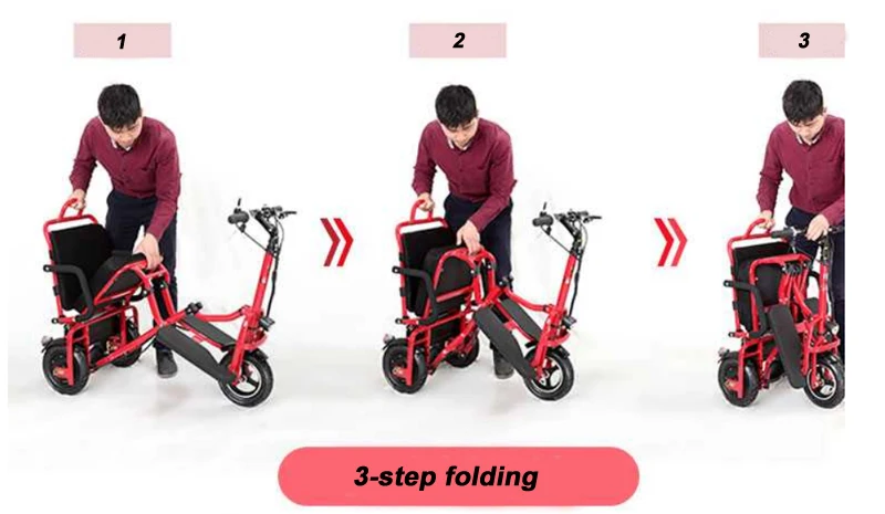 Best Aluminum alloy folding electric tricycle 8inch and 10inch elderly electric bike can enter the elevator folding electric bicycl 8