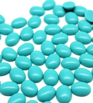 

400pcs Turquoise 10 x 8 mm resin decoden Cabochon Turquoise Oval Cabochons