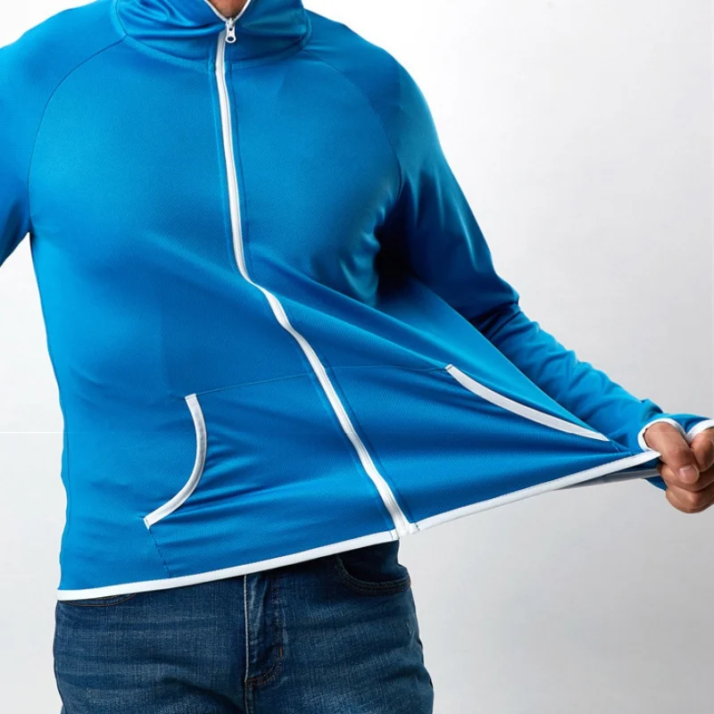 

Hydrophobic Ice Silk Man Women Fishing Coat Waterproof Quick-Drying Anti-Fouling Outdoor Camping Hooded Jackets Sportswear