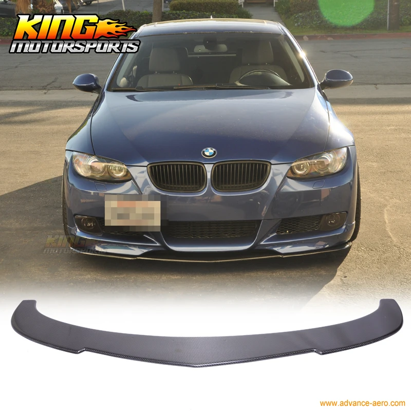 For 07 10 BMW E92 3 Series 2Dr K3 Front Bumper Lip Spoiler Carbon Fiber