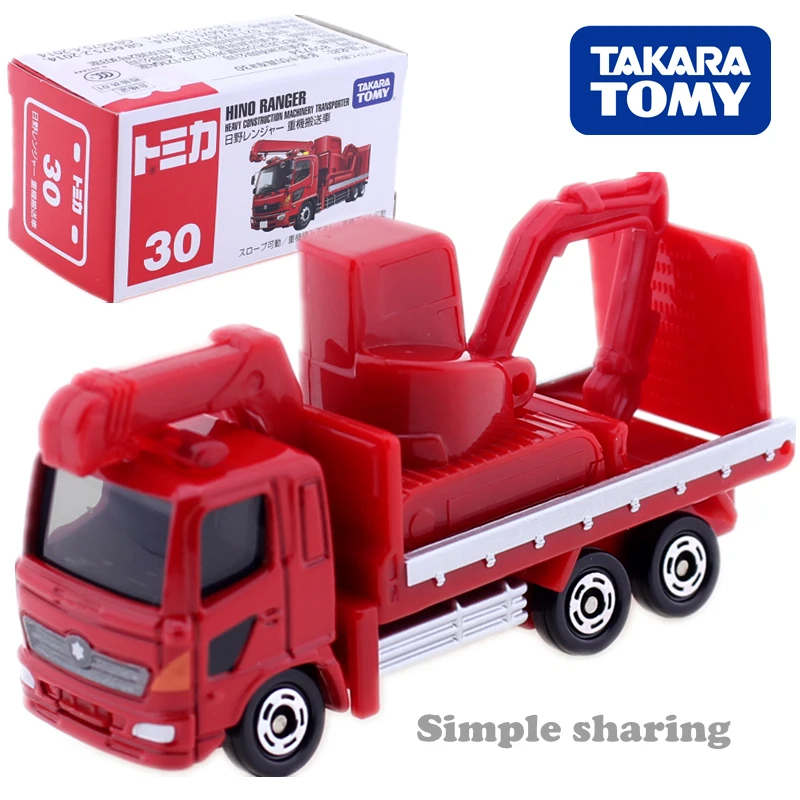 Takara Tomy Tomica No 30 Hino Ranger modèle lourd transporteur de machines de construction Moulé Sous Pression miniature bébé jouets métallique babiole