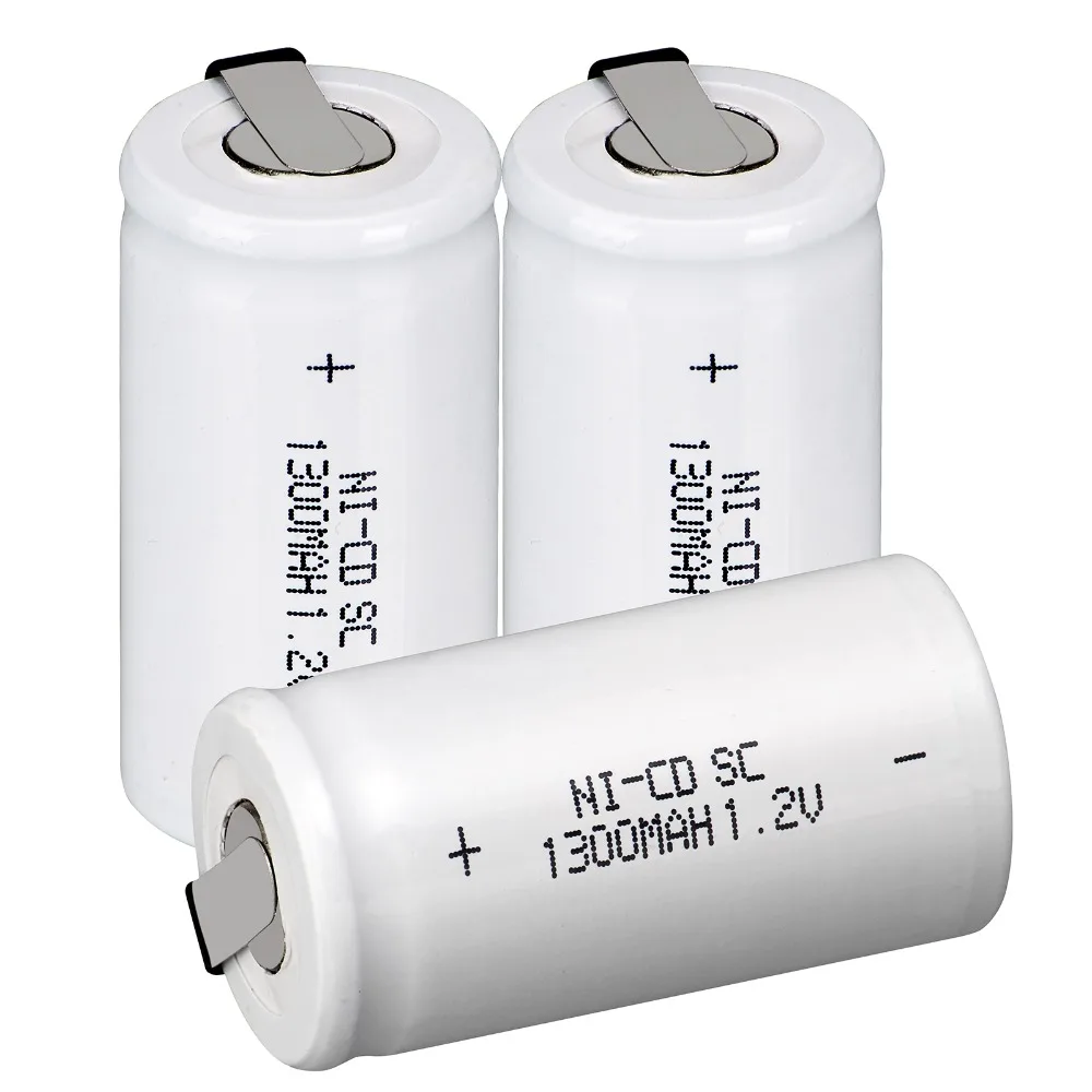 10x Anmas power NICD 1,2 V 1300mAh аккумуляторная батарея Sub C SC Ni Cd батарея NICD батареи белый-RU