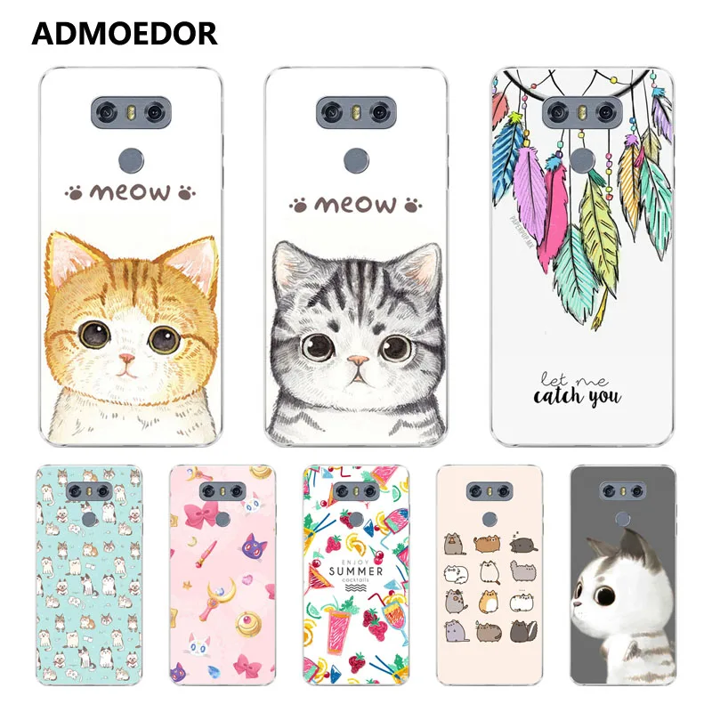 

LG g5 Case,Silicon Look cat Painting Soft TPU Back Cover for LG g6 Phone fitted Case shell