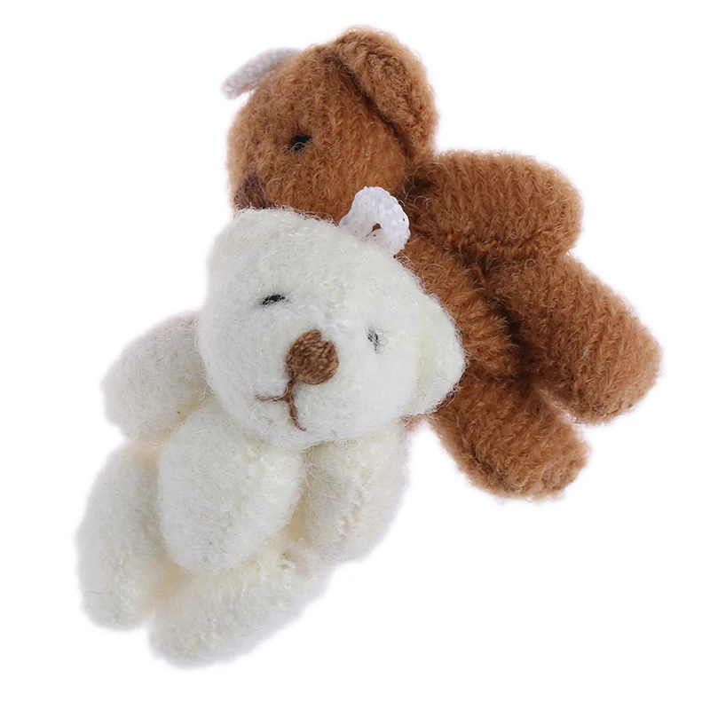 1 шт. Kawaii маленькие медведи плюшевые мягкие игрушки жемчужные бархатные куклы подарки мини медведь 1/12 кукольный домик Миниатюрные аксессуары