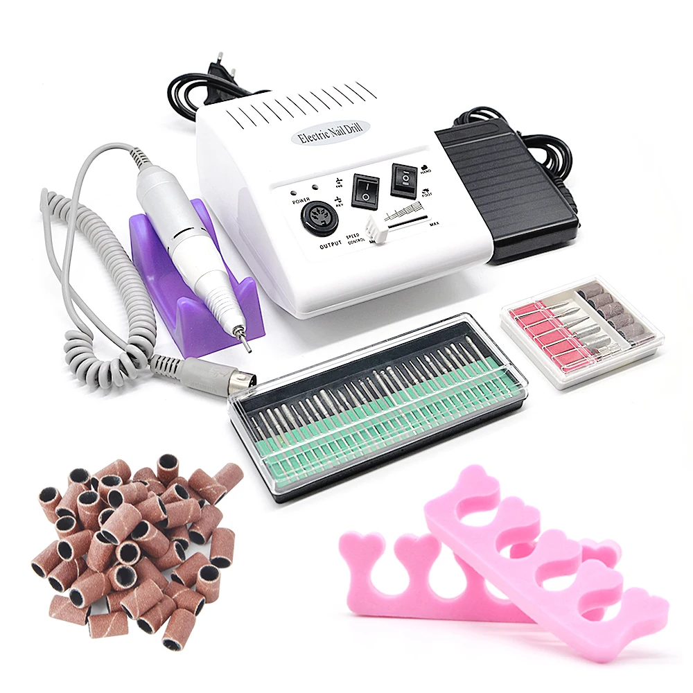 

Electric Nail Drill Manicure Set File Grey Nail Pen Machine Set Kit With EU Plug Free Shipping nail drill machine