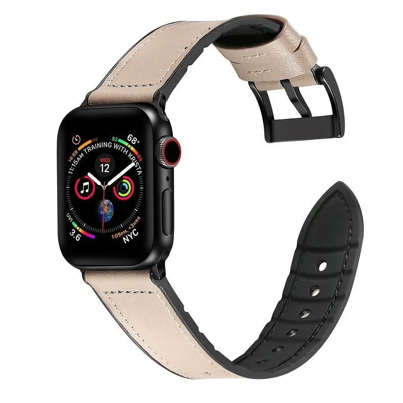 Кожаный ремешок Mdnen для часов Apple Watch IWatch Series 1 2 3 4, ремешок 42 мм/44 мм, ремешок для наручных часов Apple Watch 4 Band