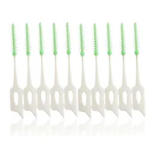 40 шт межзубная зубная нить для чистки зубов, эластичная Массажная резинка, зубочистка, зубная щетка с мягкой щетиной, очищающая для ухода за полостью рта