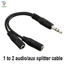 300pcs lot Wholesale Audio Conversion Cable 3 5mm Male To Female Headphone Jack Splitter Audio Adapter Cable wholesale cheap