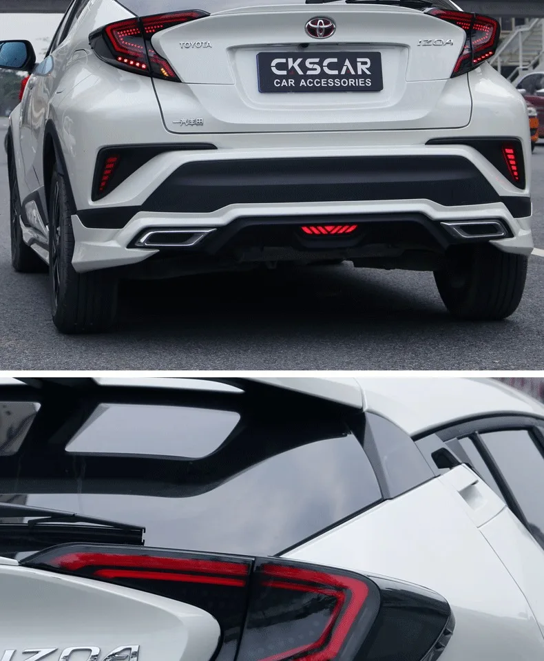 Автомобильные стильные стоп-сигналы для Toyota CH-R C-HR CHR светодиодные задние фонари противотуманная лампа задняя лампа DRL+ тормоз+ Парк+ Сигнальные огни