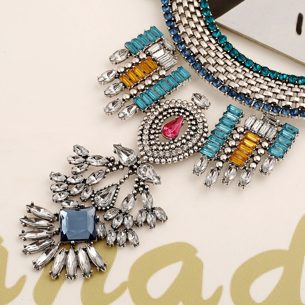 Модный кристалл, эффектное ожерелье для женщин, колье из горного хрусталя, ожерелье, женские ожерелья и кулоны, ювелирные изделия