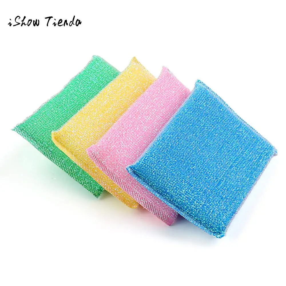 

4 PCS Cleaning Sponges Universal Sponge Brush Set Kitchen Cleaning Tools Helper Cooking Tool Scouring Pads Kitchen Accessories