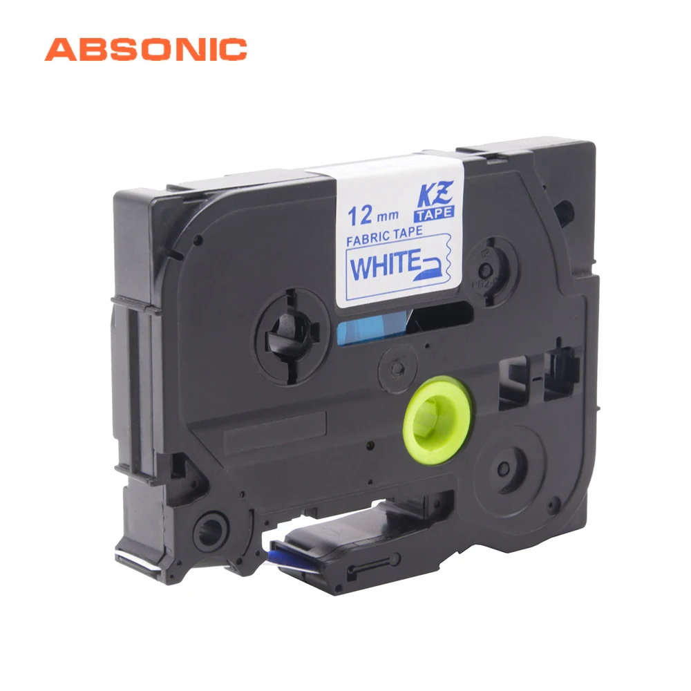 Absonic 12 мм совместимый с Brother TZ FA3 TZe FA231 FA3R Металлическая Ткань Голубая на белой