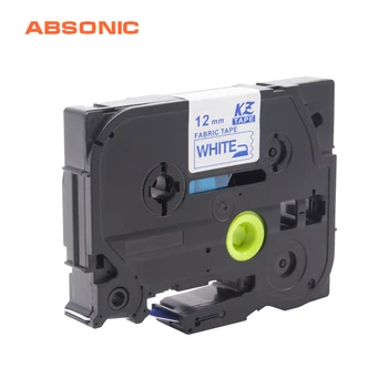 

Absonic 12mm Compatible Brother TZ FA3 TZe-FA3 TZe-FA231 TZe-FA3R Iron On Fabric Blue on White Tape for P-Touch Labelmaker