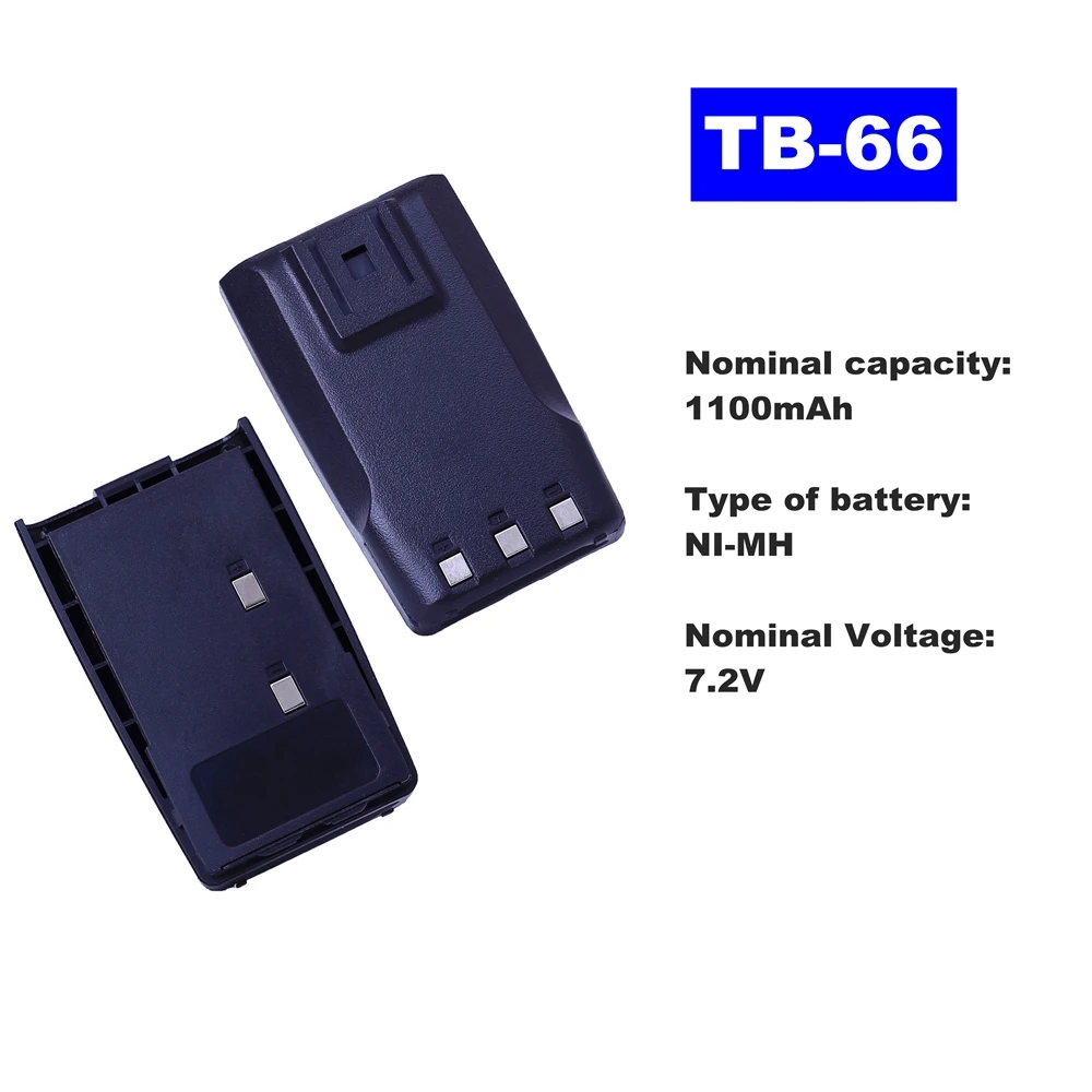 7.2V 1100mAh NI-MH Radio Battery TB-66 For HYT Walkie Talkie TC-2100H Two Way Radio 7 2v 1800mah ni mh radio battery knb 16 for kenwood walkie talkie tk 280 290 380 tk 385 390 480 481 two way radio