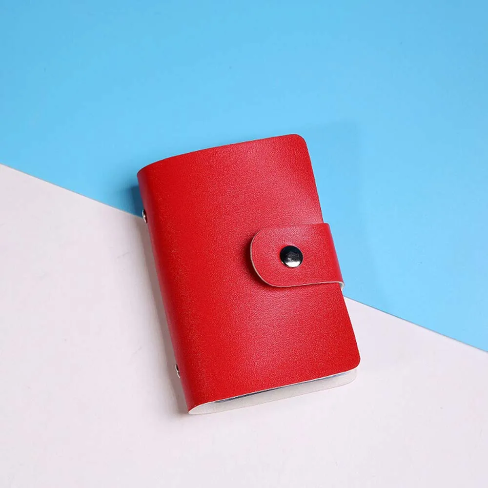 

2018 Fashion Men's Women Leather Credit Card Holder/Case Card Holder Wallet Business Card Package PU Leather Bag Dropshipping