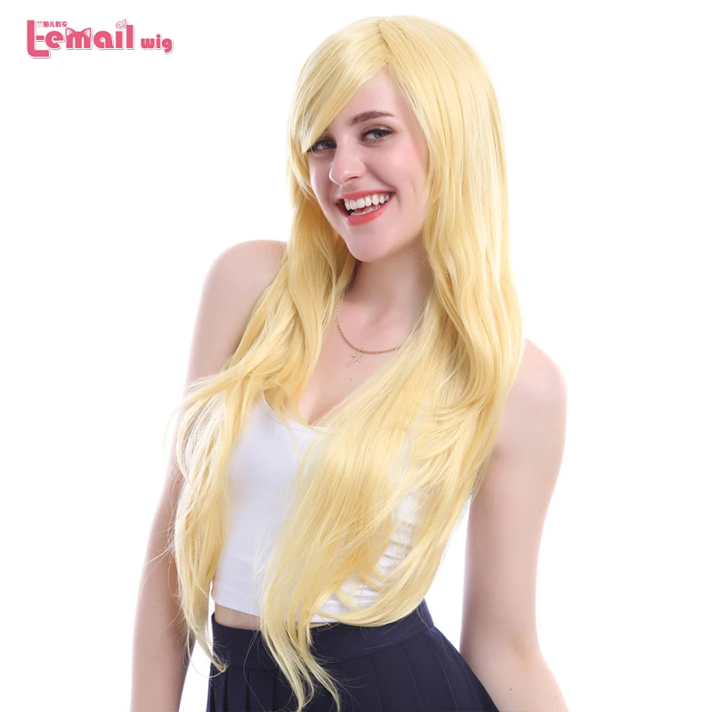 

L-email wig New Arrival Women Wigs 6 Colors 80cm Long Straight Heat Resistant Synthetic Hair Perucas Cosplay Wig
