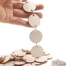 50 шт. кусочки дерева с отверстиями DIY семья день рождения календарь деревянные фишки железное кольцо календарь список лазерная резка деревянная форма