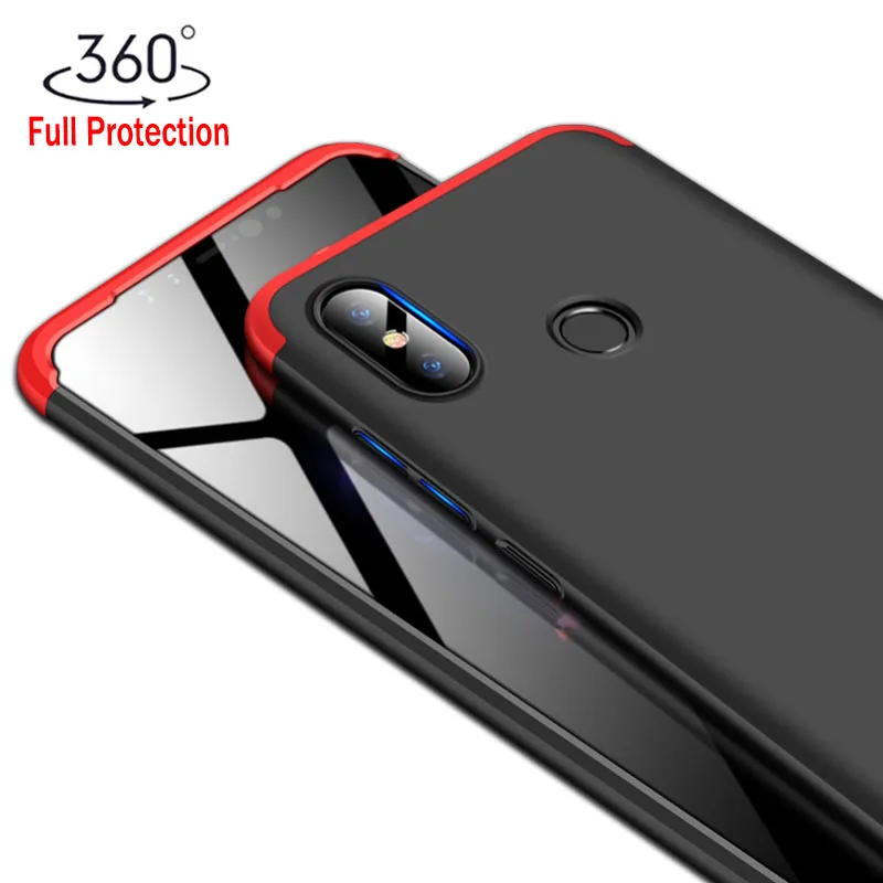 

3-in-1 Protect 360 Case Redmi Note 6 Pro Note 7 Pro Back Cover Plastic Hard Case Xiaomi Redmi Note 6 Pro Full Protection Matte