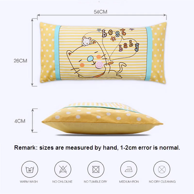 Детская подушка, детская подушка для шеи, мягкая подушка для малышей с рисунком кота, детская подушка для детского сада, хлопковая подушка для защиты шеи