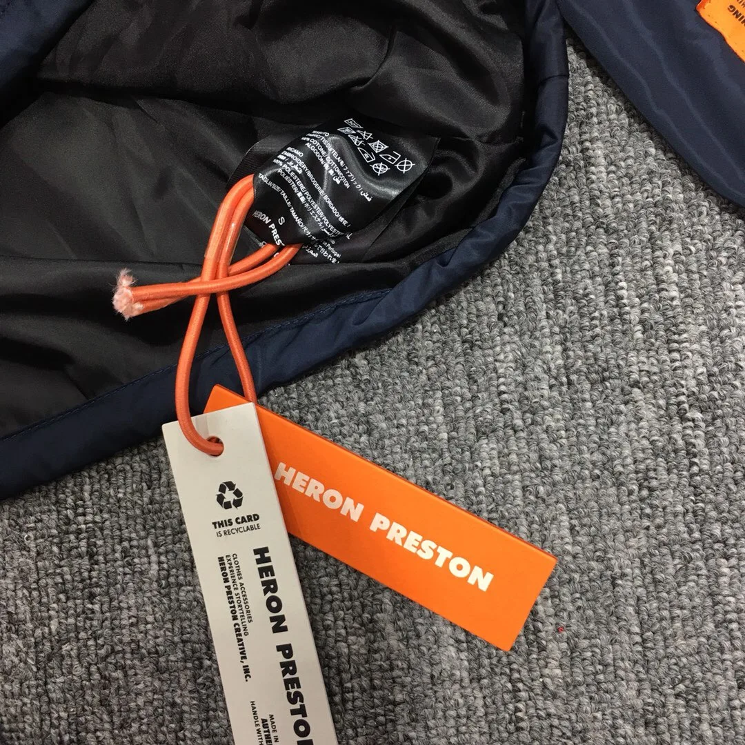 2018 Best Quality 1:1 Heron Preston Logo Embroidery Women Men Jackets Windbreaker Hiphop Streetwear Men Oversized Jacket Coat