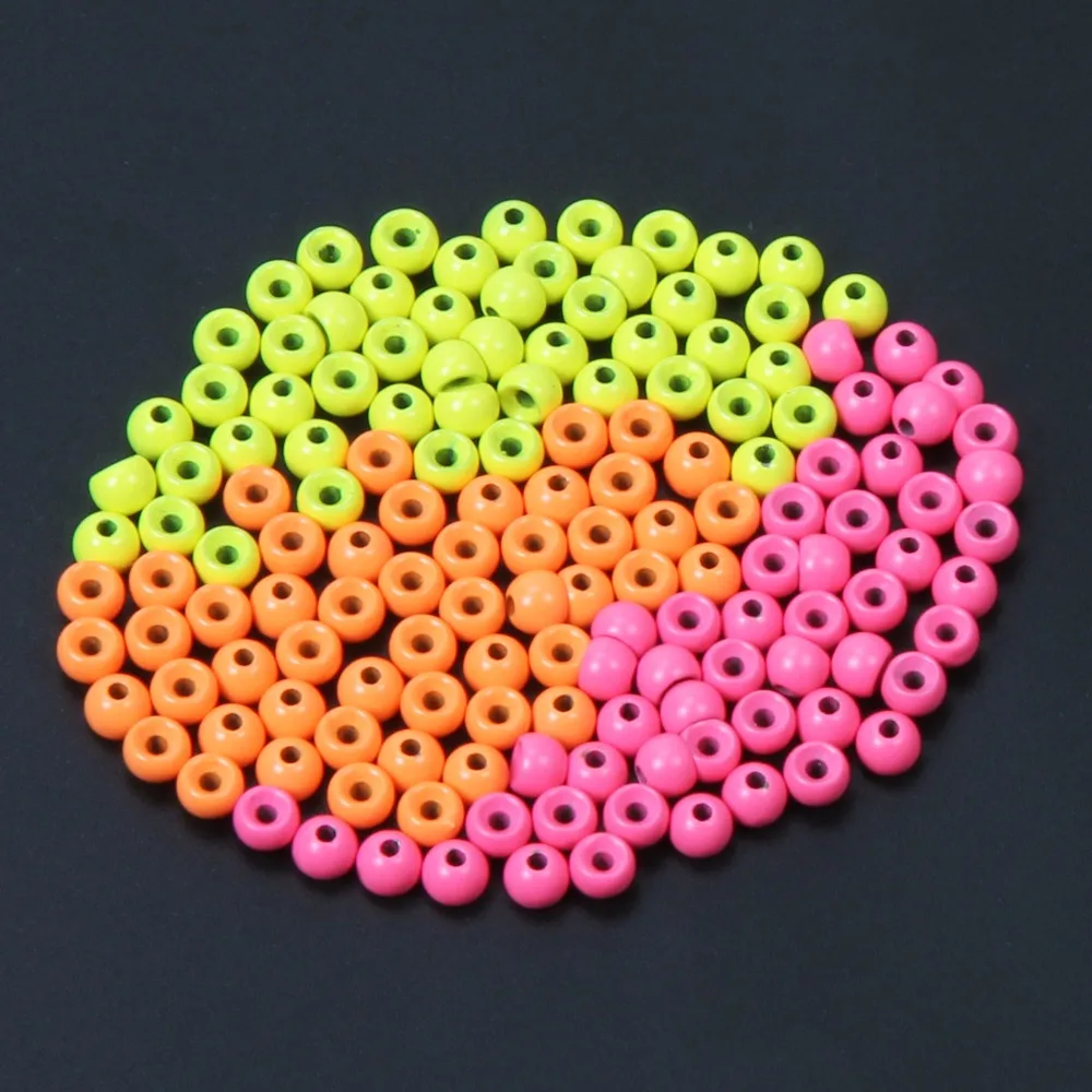 

Angler Dream 100PCS Fly Beads 3.15mm 3.5mm 3.8mm 4.0mm 4.65mm Tungsten Fly Tying Materials Fly Fishing Beads 12colors