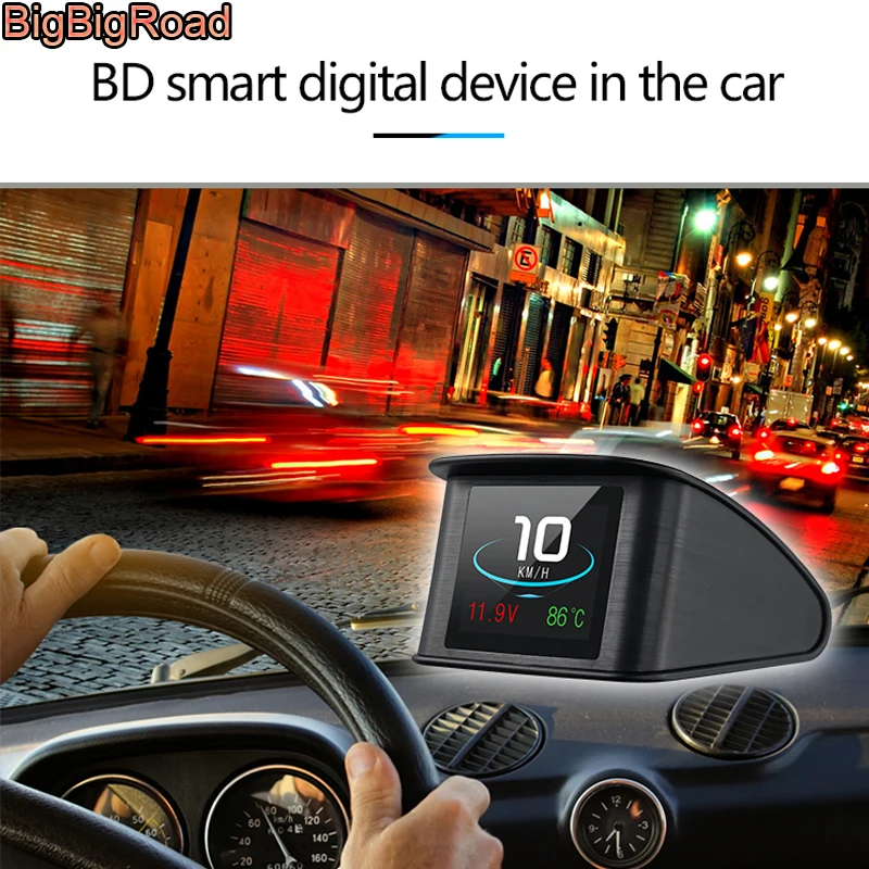 Автомобильный проектор BigBigRoad OBD 2 EUOBD дисплей скорости для Kia Niro mohas Borrego K9 K900 KX3 K7 KX7