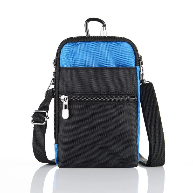 

Unisex Multi-function Sport Waist Pack Bag Double Zipper Waterproof Case Pouch Bags Single Shoulder Bag