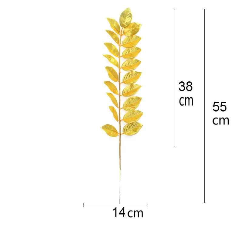 Золотые листья в форме Панциря Черепахи искусственные Пальмовые Листья рассеянный хвост лист DIY свадебный Декор для дома сада день рождения искусственные листья