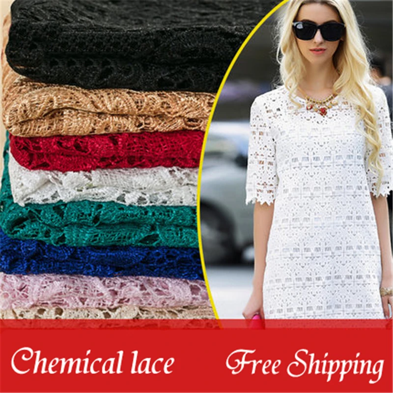 0,5 ширина* м 7 цветов, кружевная ткань, химическое кружево, водорастворимый гипюр, кружевное платье, одежда, сделай сам, украшение для свадебной вечеринки