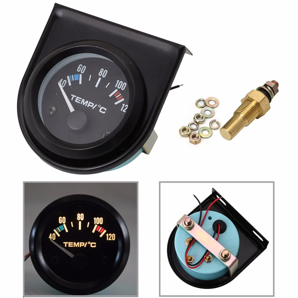 

New 1 Set OOTDTY Black Car Auto Digital LED Water Temp Temperature Gauge Kit 40-120 Degree
